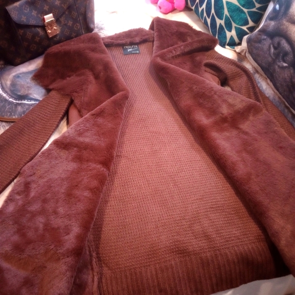 NWOT Brown sweater jacket - Picture 6 of 6